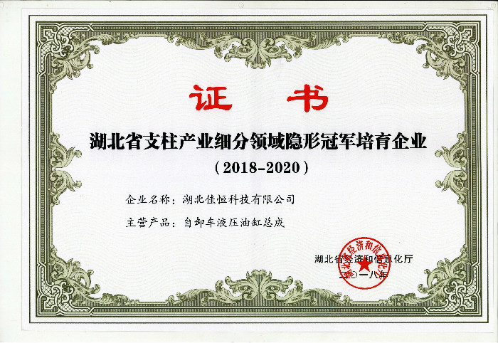 湖北省(sheng)隐形冠(guàn)軍培育(yù)企業2018